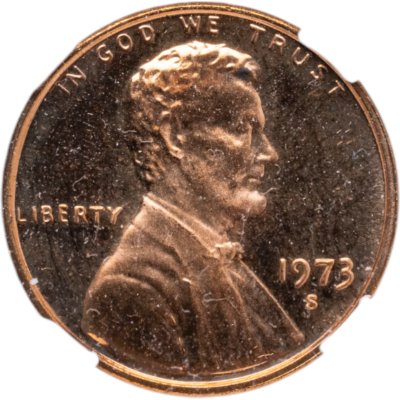 купить США 1 цент (cent) 1973 S "Lincoln Memorial Cent" в слабе DNC PF66