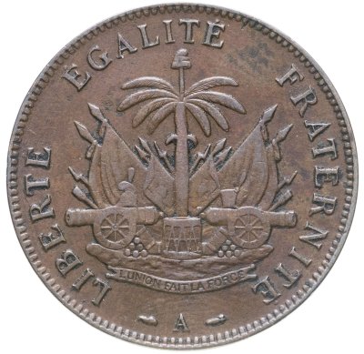 купить Гаити 2 цента 1886