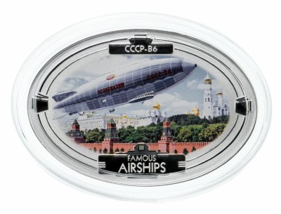 купить Фиджи 2 доллара 2009 "Дирижабли - Советский дирижабль СССР В-6 «Осоавиахим»"