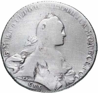 купить 1 рубль 1766 СПБ-TI-АШ стандартный чекан