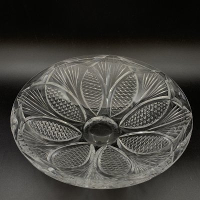 купить Конфетница (фруктовница) с резным декором, стекло, СССР, 1980-1990 гг.