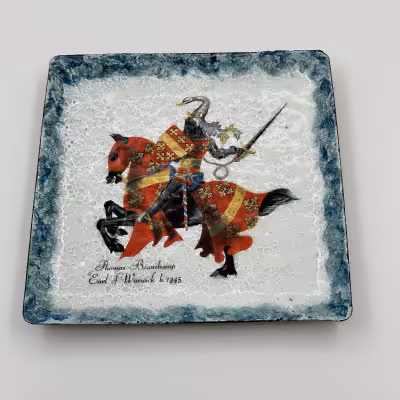 купить Пепельница с изображением Томаса де Бошана, графа Уорика (Thomas Beauchamp, Earl of Warwick), металл, эмаль, Западная Европа, 2000-2020 гг.