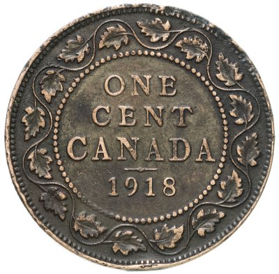 купить Канада 1 цент (cent) 1918