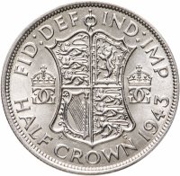купить Великобритания 1/2 кроны (crown) 1943