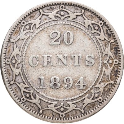купить Ньюфаундленд 20 центов (cents) 1894