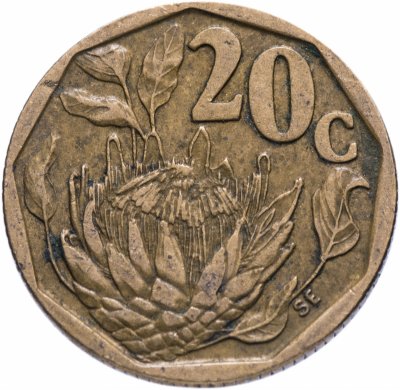 купить ЮАР 20 центов (cents) 1990-1995, случайная дата