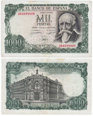 купить Испания 1000 песет 1971
