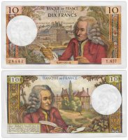 купить Франция 10 франков образца 1971 (1963-1973) Voltaire (Вольтер) Type (Pick 147)