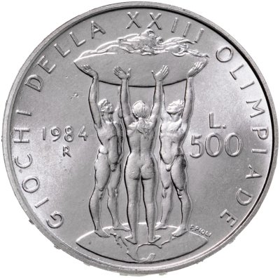 купить Италия 500 лир 1984 "XXIII летние Олимпийские Игры, Лос-Анджелес"