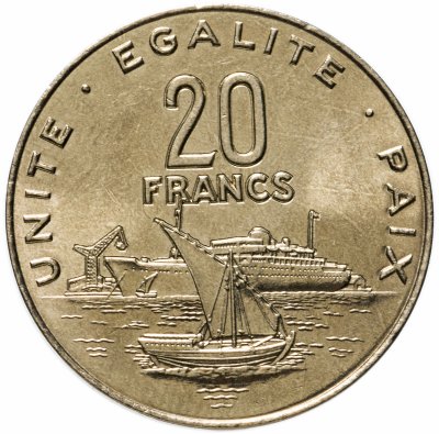 купить Джибути 20 франков (francs) 2007