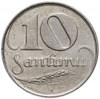 Купить Латвия 10 сантимов (santimu) 1922