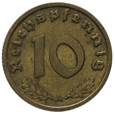 купить Германия (Третий Рейх) 10 рейхспфеннигов 1937 "А"