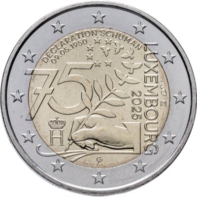 купить Люксембург 2 евро 2025 "75 лет Декларации Шумана"
