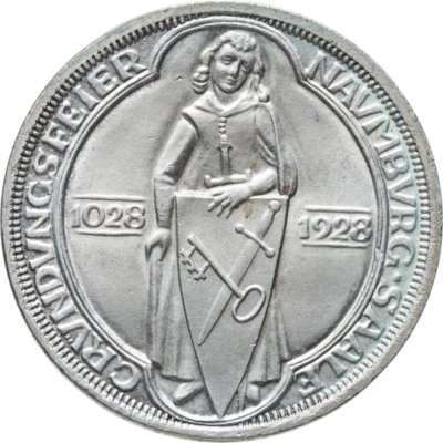 купить Германия 3 рейхсмарки (reichsmark) 1928 "900 лет Наумбургу"