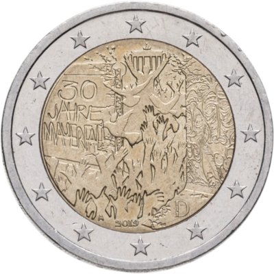 купить Германия 2 евро 2019 "30-летие падения Берлинской стены"