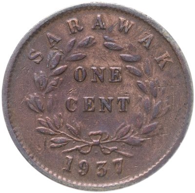 купить Саравак 1 цент (cent) 1937