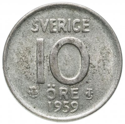 купить Швеция 10 эре (ore) 1959