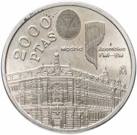 Купить Испания 2000 песет (pesetas) 1994 Ассамблея Всемирного банка и МВФ в Мадриде