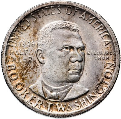 купить США 50 центов (1/2 доллара, half dollar) 1946 Букер Талиафер Вашингтон Без отметки монетного двора
