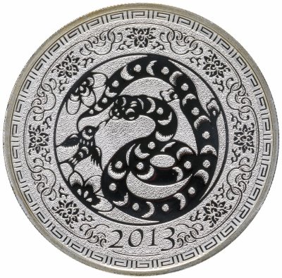 купить Токелау 5 долларов 2013 "Китайский гороскоп - Год змеи", с сертификатом