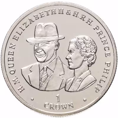 купить Фолклендские острова 1 крона (crown) 2017 Королева Елизавета II и Принц Филипп