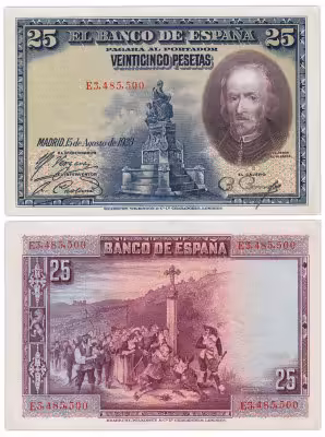 купить Испания 25 песет 1928 (Pick 74.b)