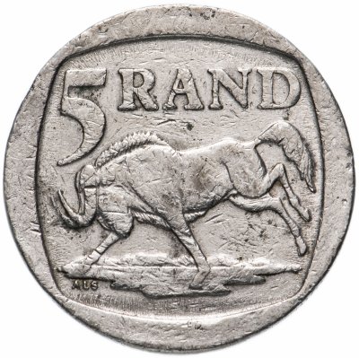 купить ЮАР 5 рандов (рэндов, rand) 1994-1995, случайная дата