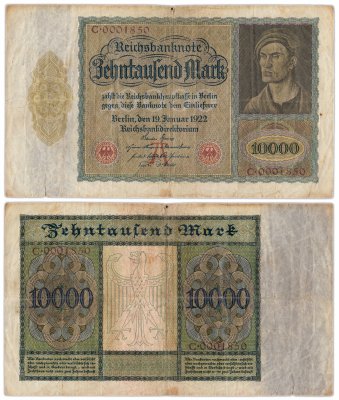 купить Германия 10000 марок 1922 (Pick 70)