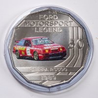 Купить Австралия 50 центов 2018 Легенда моторного спорта - Ford Sierra RS500 в буклете