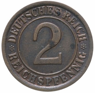 купить Германия 2 рейхспфеннига 1924 (A)