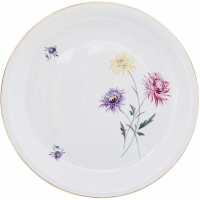 купить Блюдо с флоральным декором, фарфор, деколь, мануфактура "Freiberger", Германия, 1950-1980 гг.