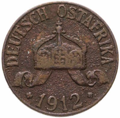 купить Германская Восточная Африка 1 геллер 1912 "J"