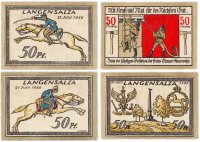 купить Германия (Лангензальца) набор из 4 нотгельдов 1921 (солдатский лагерь военнопленных)