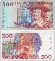 купить Швеция 500 крон 1989 (Pick 59)