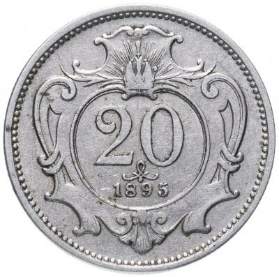 купить Австрия 20 геллеров (heller) 1895