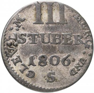 купить Великое герцогство Берг 3 штюбера (стювера) 1806