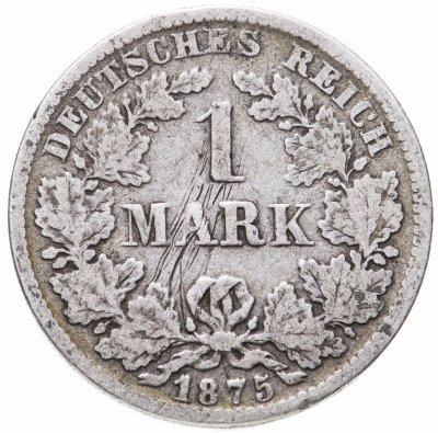 купить Германия (Германская Империя) 1 марка 1875 "Е"