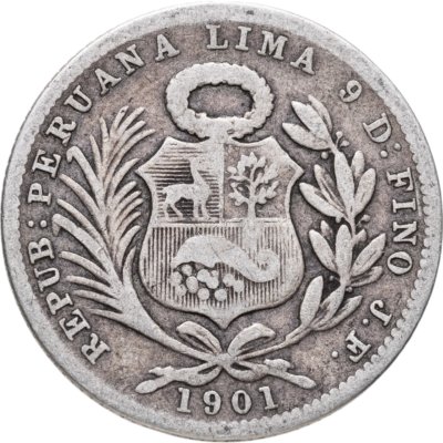купить Перу 1/5 соля (sol) 1901