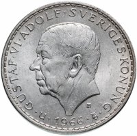 Купить Швеция 5 крон 1966 "100 лет Конституционной реформе"