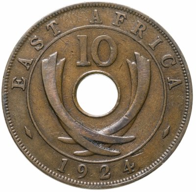 купить Британская Восточная Африка 10 центов (cents) 1924