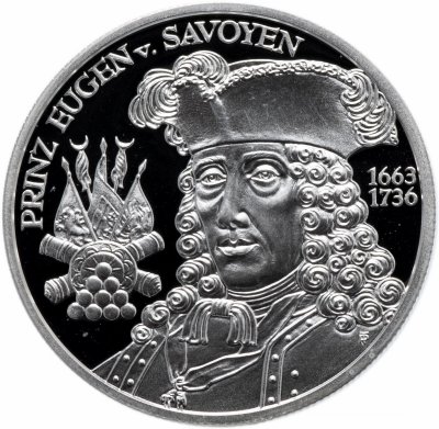 купить Австрия 20 евро 2002 Принц Евгений Савойский
