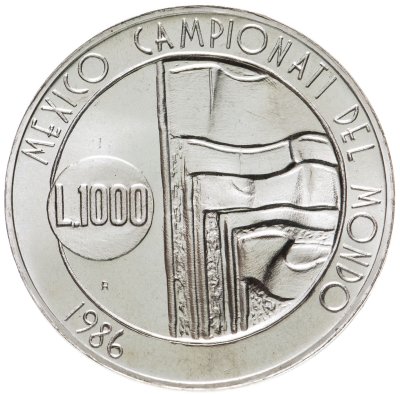 купить Сан-Марино 1000 лир (lire) 1986 "Чемпионат мира по футболу 1986"