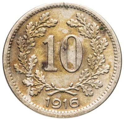 купить Австро-Венгрия 10 геллеров (heller) 1916