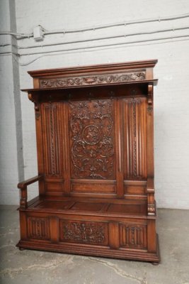 купить Скамья, дуб, резьба, Бельгия, 1920-1929 гг.