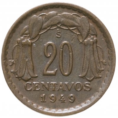 купить Чили 20 сентаво (centavos) 1949