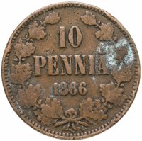 купить 10 пенни (pennia) 1866