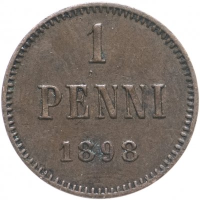 купить 1 пенни (penni) 1898, монета для Финляндии