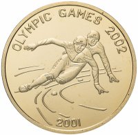 Купить Северная Корея 20 вон 2001 Олимпийские игры в Солт-Лейк-Сити - Конькобежный спорт