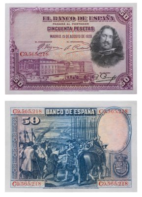 купить Испания 50 песет 1928 (Pick 75)