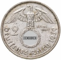 купить Германия (Третий рейх) 2 рейхсмарки (reichsmark) 1939 "А"-Берлин
